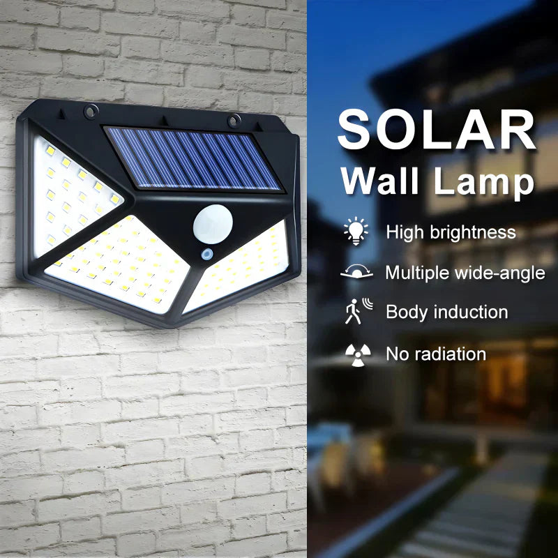 Wallmounted 100 Led's Solar Sensor Light