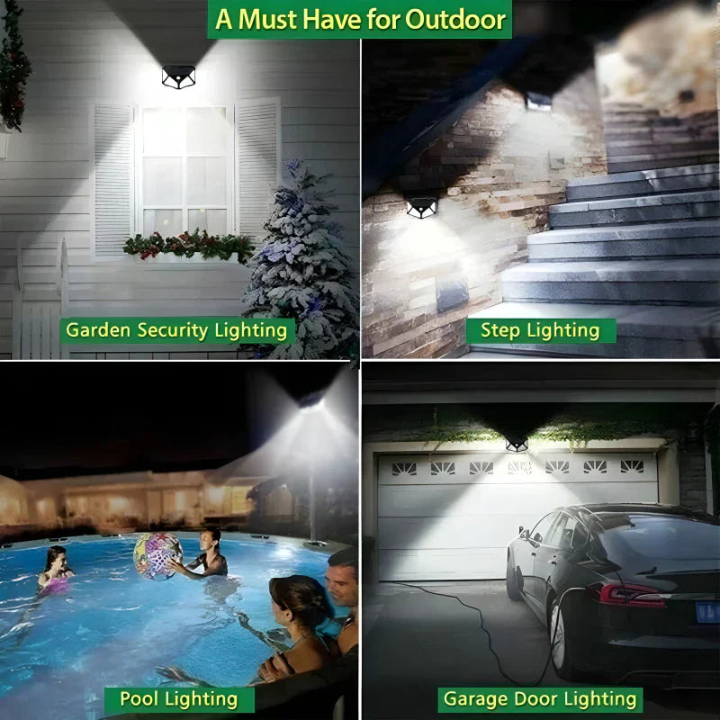 Wallmounted 100 Led's Solar Sensor Light