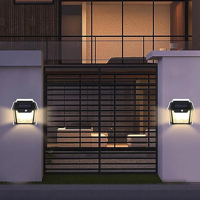 Double Head Antique Solar Sensor Wall Lamp