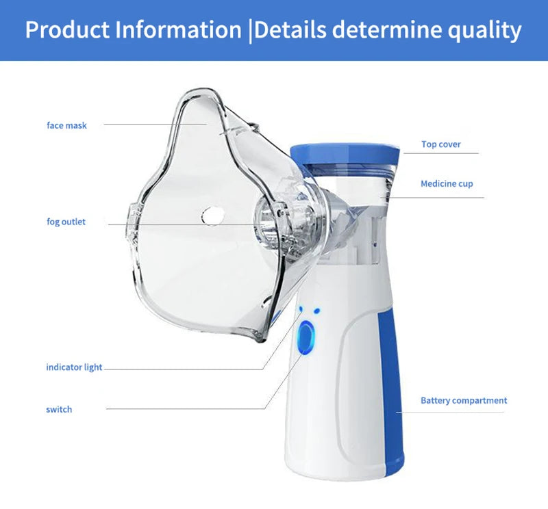 Portable Rechargable Nebulizer For Kids & Adults