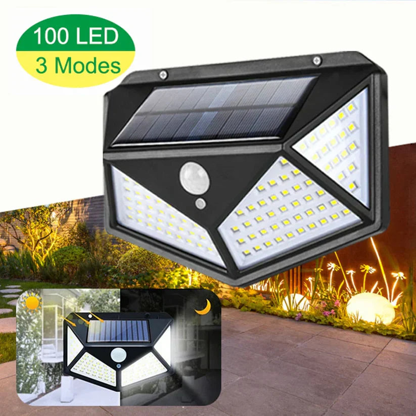 Wallmounted 100 Led's Solar Sensor Light