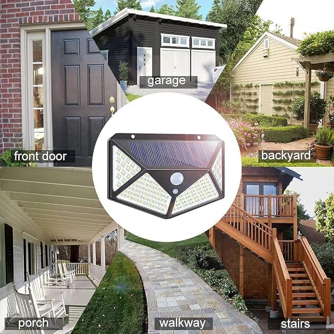 Wallmounted 100 Led's Solar Sensor Light