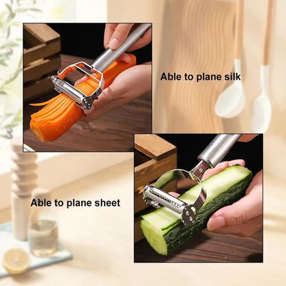 Multifunctional 2 In 1 Stainless Steel Peeler