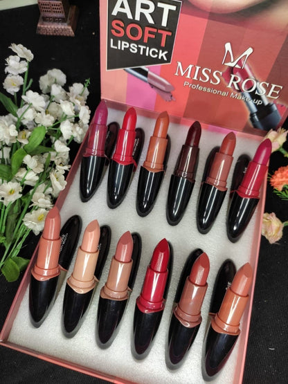 Miss Rose Lipsticks 💄 Pack of 12🌹