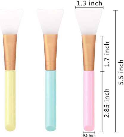 3PCS Silicone Face Mask Brush Facial Mask Mud Mixing