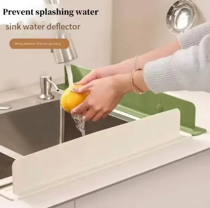 Kitchen Sink Splash Guard - Soft Silicone - Large Size - 16 Inch - Double Suction