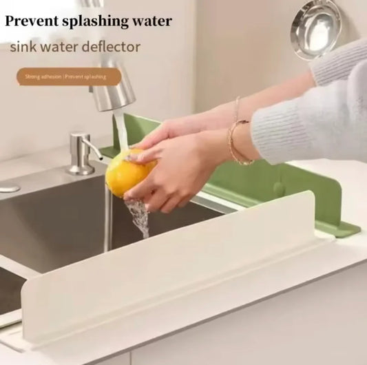 Kitchen Sink Splash Guard - Soft Silicone - Large Size - 16 Inch - Double Suction