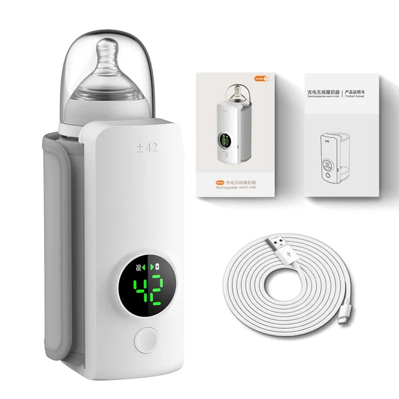 Portable Baby Bottle Warmer – Fast USB Rechargeable