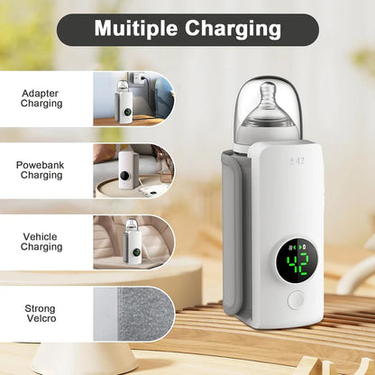 Portable Baby Bottle Warmer – Fast USB Rechargeable
