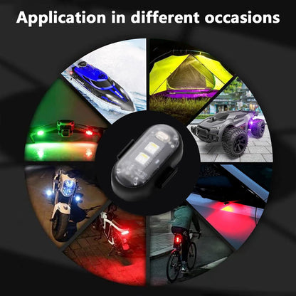 7 Color  Magnetic Car Interior Stobe Lights With Remote Control
