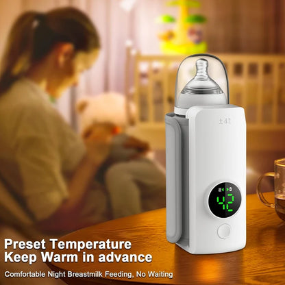 Portable Baby Bottle Warmer – Fast USB Rechargeable