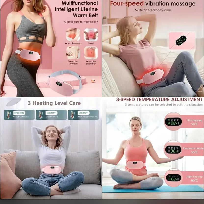 Period Cramp Relief Electric Heating Belt Massager
