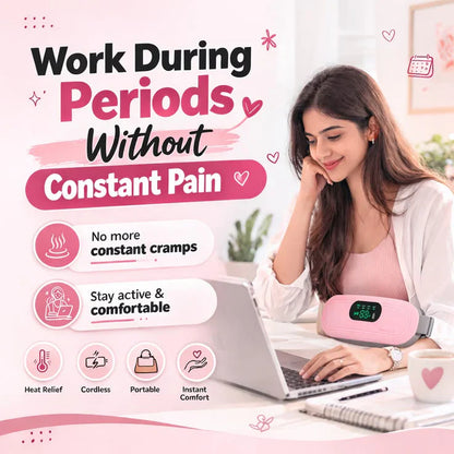 Period Cramp Relief Electric Heating Belt Massager