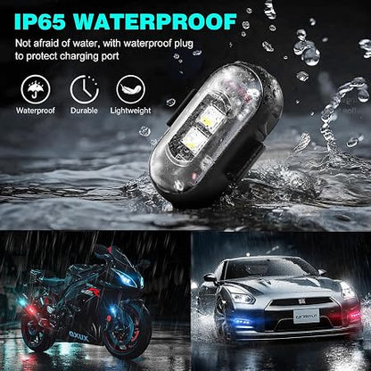 7 Color  Magnetic Car Interior Stobe Lights With Remote Control
