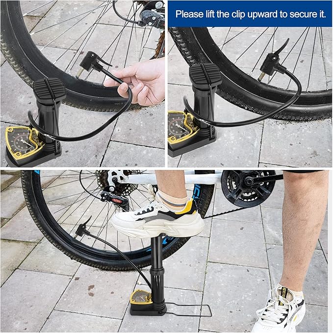 Portable High Pressure Foot Tyre Inflator Pump