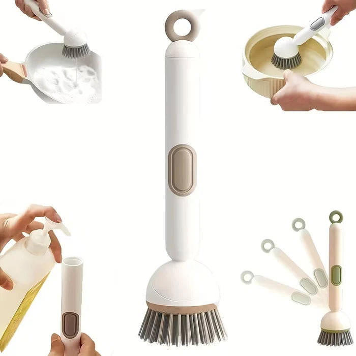 Adjustable Soap Dispensing Dish Brush for Sink & Cookware