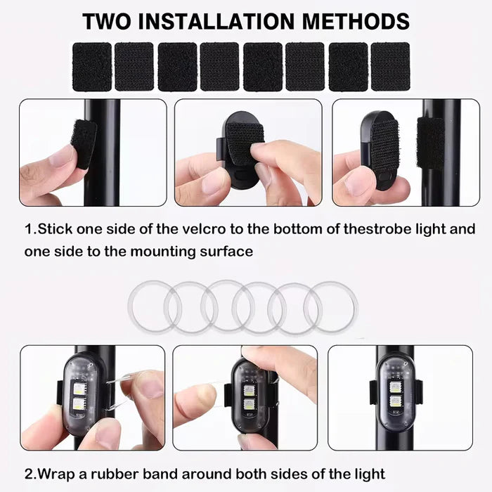 7 Color  Magnetic Car Interior Stobe Lights With Remote Control