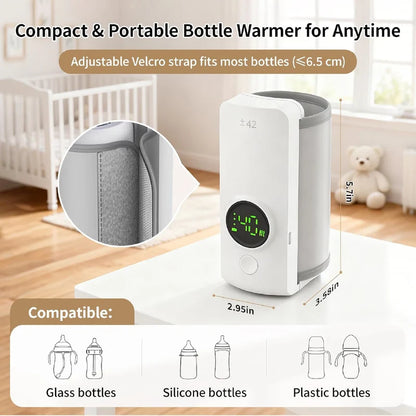 Portable Baby Bottle Warmer – Fast USB Rechargeable