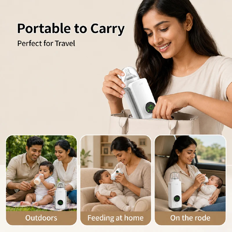 Portable Baby Bottle Warmer – Fast USB Rechargeable