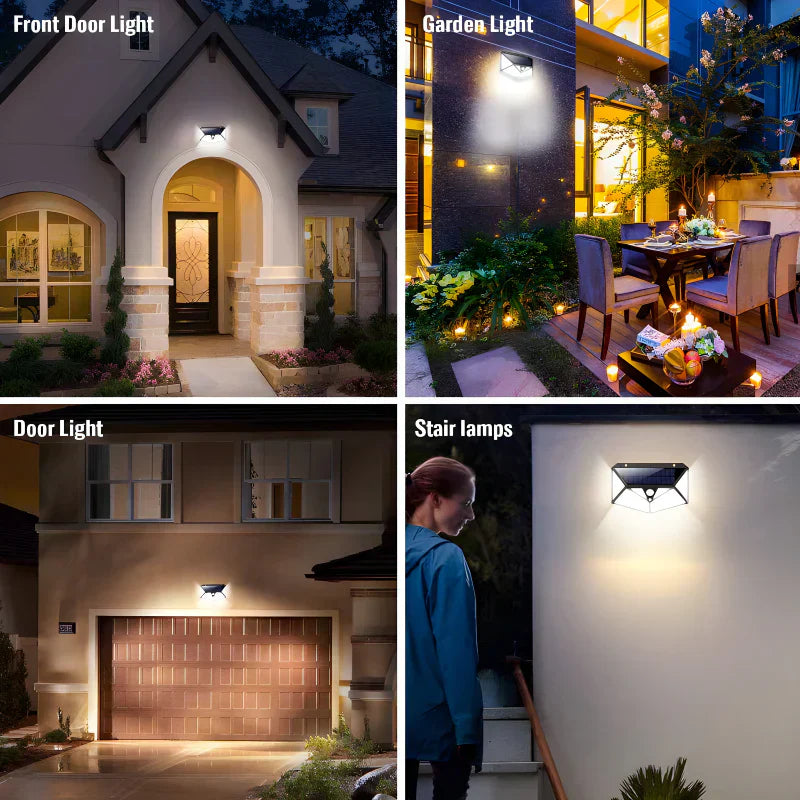 Wallmounted 100 Led's Solar Sensor Light