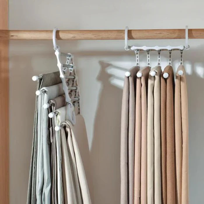 5 in 1 Multipurpose Stainless Steel Clothes Hanger Organizer