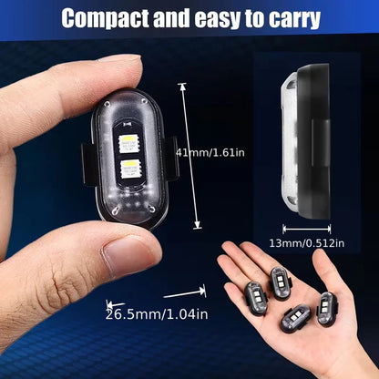 7 Color  Magnetic Car Interior Stobe Lights With Remote Control