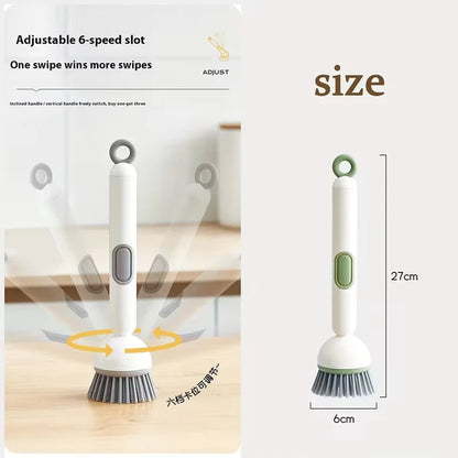 Adjustable Soap Dispensing Dish Brush for Sink & Cookware