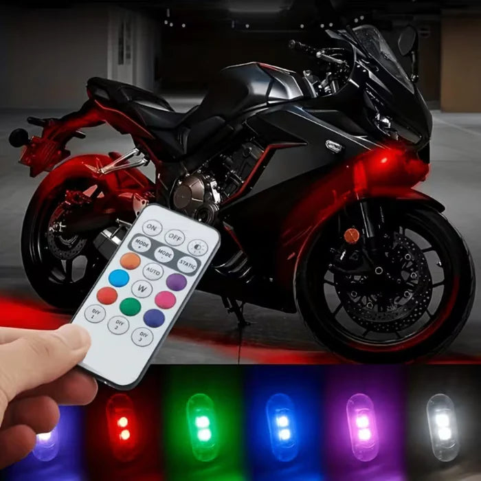 7 Color  Magnetic Car Interior Stobe Lights With Remote Control