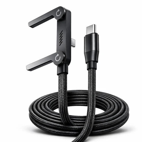 240W USB-C Fast Charging Cable with Foldable Stand
