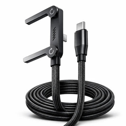 240W USB-C Fast Charging Cable with Foldable Stand