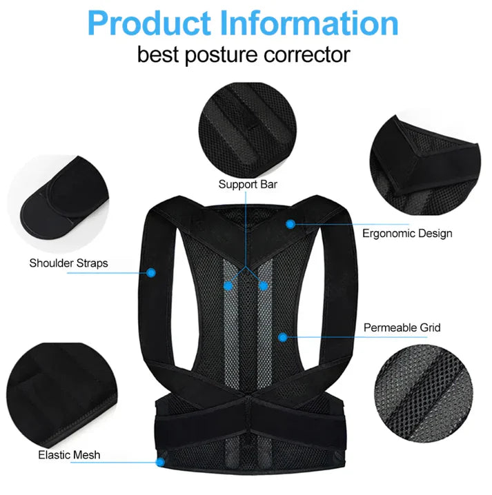 Doctor Plus Posture Belt - with Metal Rods