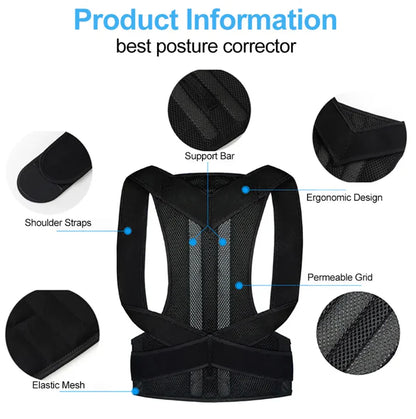 Doctor Plus Posture Belt - with Metal Rods