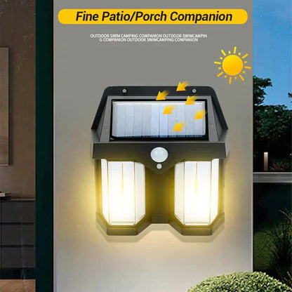 Double Head Antique Solar Sensor Wall Lamp