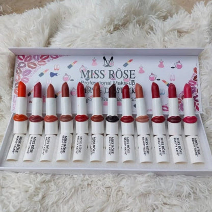Miss Rose Lipsticks 💄 Pack of 12🌹