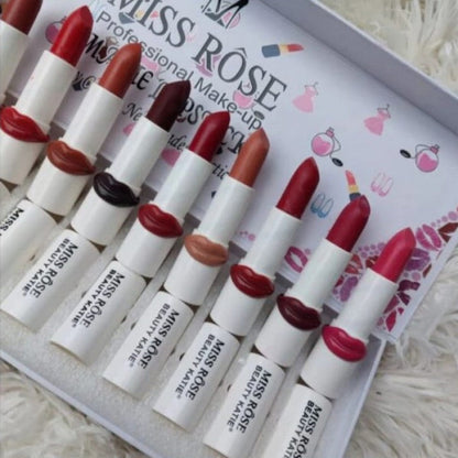 Miss Rose Lipsticks 💄 Pack of 12🌹