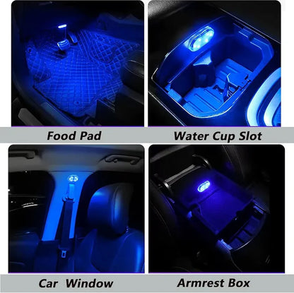 7 Color  Magnetic Car Interior Stobe Lights With Remote Control